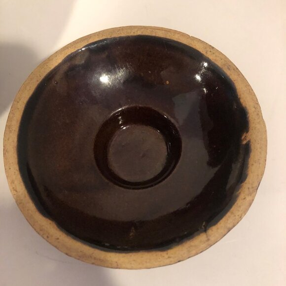 Primitive McCoy Beanpot in Drip Glazing with Handles USA - Picture 6 of 12